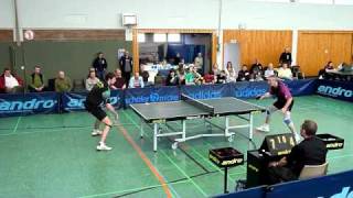 TT 2 BL 30012011 Boris Rosenberg vs Christopher Doran 2001 Min Tischtennis Bundesliga [upl. by Eicart]