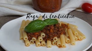 Ragù di Lenticchie Ricette Vegan facili veloci e gustose [upl. by Aihset]