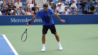 Roger Federer Slice Backhand Slow Motion 2019 [upl. by Hoopen]