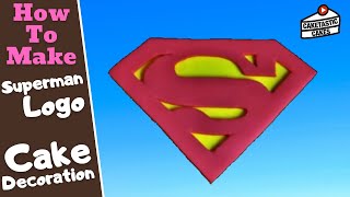 Superman Cake Tutorial  How to Make a Superhero Cake Topper  Superman Logo [upl. by Issie]