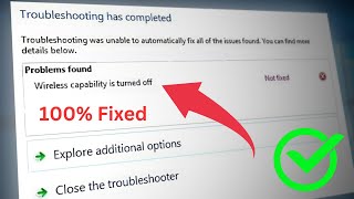 Wireless capability is turned off in Windows 10 1187  Fix Wifi Capability Is Turned Off Windows [upl. by Anelaf]