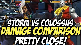 Colossus Vs Og Storm Damage Comparison  Who Is A Better 7  Marvel Contest Of Champions [upl. by Ameline595]