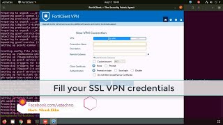 Download and install Forticlient VPN on Ubuntu 1804 from official site  veTechno [upl. by Llennor516]