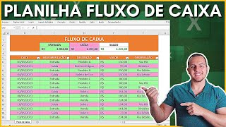 Planilha de Fluxo de Caixa no Excel  Entradas e Saídas  Como fazer Download Grátis [upl. by Anujra]