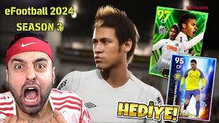 YENÄ° EFOOTBALL 2024 3SEZON Ã‡IKTI ðŸ˜± KONAMÄ° DEN HERKESE 100 SANTOS NEYMAR VE RONALDO HEDÄ°YE [upl. by Einamrej]