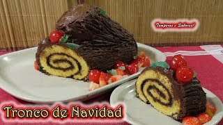 TRONCO DE NAVIDAD postre especial para la mesa navideña [upl. by Quarta]