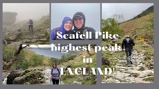 Summiting Scafell Pike the highest mountain peak in England [upl. by Nwahsiek]