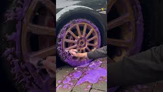 Did I just paint this Gold wheel Purple 😱 detailing asmr [upl. by Haiacim258]