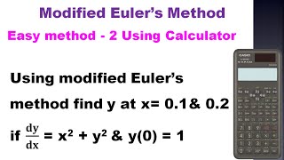 SNM  MA3251  Unit 5  Numerical Solution of ODE  Modified Eulers method using calculator  Tamil [upl. by Atisor]