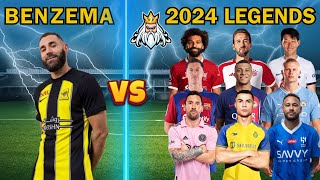 Benzema 🆚 2024 New Legends Ronaldo Messi Neymar Mbappe Haaland Son Salah Lewandowski💪⚽🔥 [upl. by Niehaus]