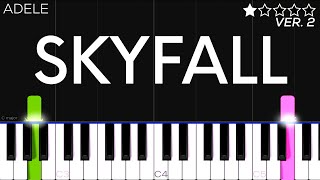 Adele  Skyfall  EASY Piano Tutorial [upl. by Tnelc]