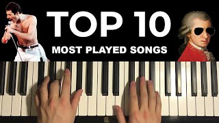 Top 10 Most Played Songs On Piano [upl. by Lorimer]