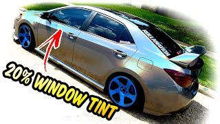 20 Full Window Tint Install 2017 Corolla SE [upl. by Eimmot878]