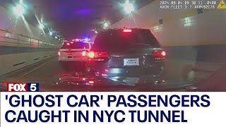 Women ghost car passengers caught in NYC tunnel police chase VIDEO [upl. by Melonie]