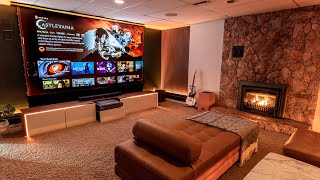 The Modern DREAM Home Theater Room Makeover 2024 [upl. by Verlie]