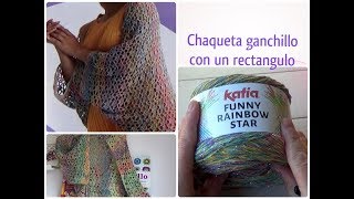 Chaqueta fácil ganchillo rectangular de katia [upl. by Friederike171]