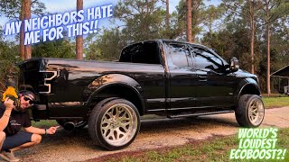 World’s LOUDEST EcoBoost F150  Cold Start amp Exhaust Clips  Full Setup [upl. by Mackey]