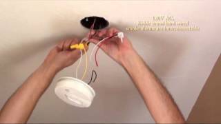 Install smoke alarm Carbon Monoxide and Smoke Alarm Combination Installation video Kidde hardwire [upl. by Fassold19]