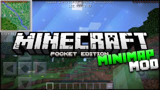 Minecraft PE Minimap Mod  MCPE 0150 Realms Mods Pocket Edition [upl. by Oria]