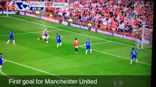 Alexander Büttner first goal from Manchester United [upl. by Ashjian866]