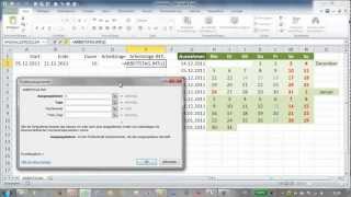 Excel  ARBEITSTAG und ARBEITSTAGINTL [upl. by Ardnac]