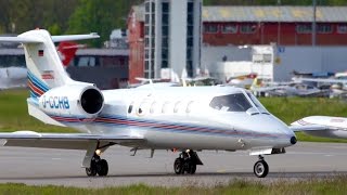 RARE ✈ Learjet 35A of Bauhaus TakeOff at Bern [upl. by Ybbil306]