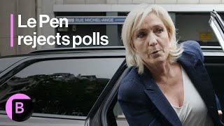 French Election Le Pen Dismisses Polls Showing Far Right Short of Majority [upl. by Nadeau714]