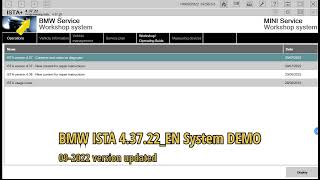 System DEMO BMW ISTA Software V43722 202209 Updated [upl. by Sklar]