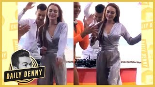 The Real Story Behind Lindsay Lohans Viral Dance Video  DailyDenny [upl. by Lodi451]