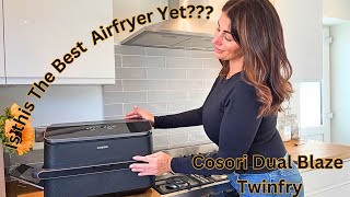 Air fryer cooking Product opening amp review Cosori Duel Blaze Twinfry airfryer [upl. by Arek]