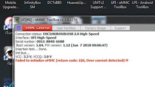 UFi Box  Failed to initialize eMMC return code 226 Over current detected [upl. by Ecirahc436]