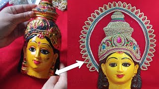 simple Varalakshmi ma face decoration ammavarialankarana facedetection [upl. by Esiuole]