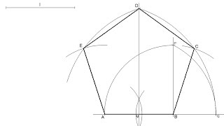 How to draw a regular pentagon knowing the length of one side [upl. by Ecallaw]