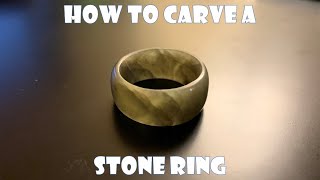 How to Carve a Stone Ring with just a Dremel [upl. by Haran]