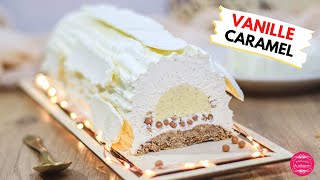 Recette de bûche de Noël vanille caramel et noix de pécan [upl. by Nightingale]