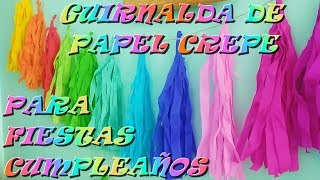 guirnaldas de papel crepe para colgar varios colores [upl. by Omik]