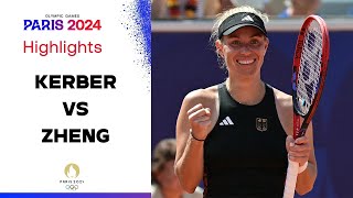 Angelique Kerber vs Qinwen Zheng HIGHLIGHTS  Olympics Paris 2024 [upl. by Nidia]