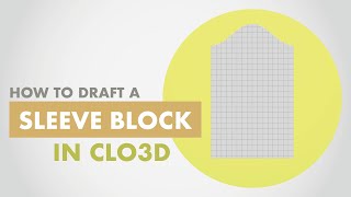 How to Draft a SLEEVE BLOCK in CLO3D [upl. by Essex]