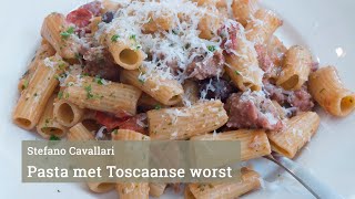 Pasta met Toscaanse worst [upl. by Leahcimrej]