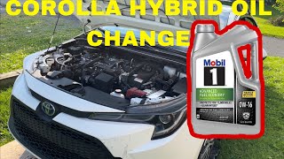 2022 Toyota Corolla Hybrid Oil Change [upl. by Aonian323]