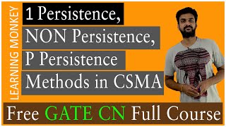 1 NON P Persistence Methods in CSMA  Lesson 43  Computer Networks  Learning Monkey [upl. by Wehttam]