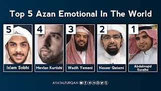 Top 5 Most beautiful Azan in the world 2019  أجمل 5 اذان في العالم [upl. by Nnahs]