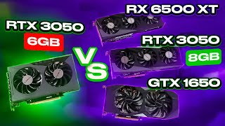 RTX 3050 6GB vs RX 6500 XT Can the new 6GB RTX 3050 compete with AMD [upl. by Nyret891]