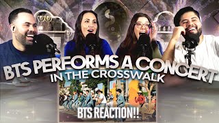 quotBTS Performs A Concert In The Crosswalkquot Reaction  Could they be any funnier 😂   Couples React [upl. by Anialram732]