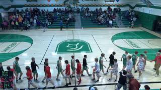 WITH COMMENTARY La Crescent Lancers vs WabashaKellogg Falcons Boys Basketball [upl. by Carrnan]