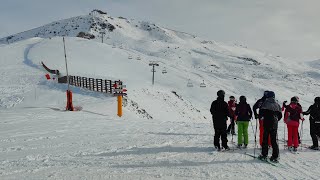 VALLOIRE SKI Piste rouge descente complète [upl. by Otti]