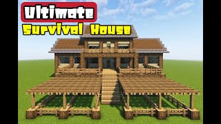 Minecraft Ultimate Survival House Tutorial⚒️ [upl. by Anitrak]