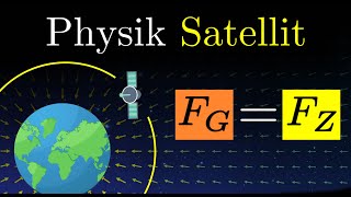 Satelliten Beispiele in der Physik  geostationär Umlaufzeit Radius Zentrifugalkraft [upl. by Meisel]