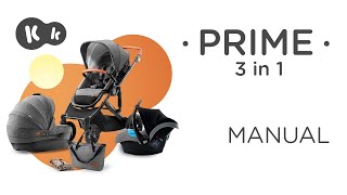 Kinderkraft PRIME 3in1 pushchair How to video  Tutorial [upl. by Arvonio]