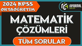 2024 KPSS Ortaöğretim Matematik Soruları ve Çözümleri  TEK PARÇA [upl. by Bernardina]